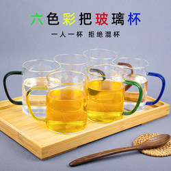 High Borosilicate Glass Mug with Handle, Heat-Resistant Water Cup, Household Set, High-Temperature Resistant Drinking Cup for Water, Beer, and Tea