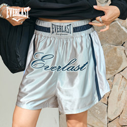 American Everlast Retro Sports Boxing Shorts for Men, Fitness Training Muay Thai Satin Three-Quarter Shorts for Women, Spring