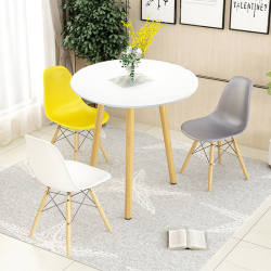 Nordic style dining table and chair combination modern simple dining table household solid wood legs living room dining table small apartment dining table