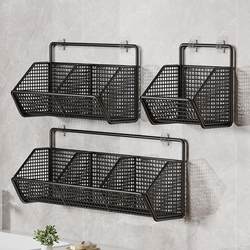 Kitchen Storage Rack Ginger and Garlic Storage Basket Wall-Mounted No-Drill Multifunctional Vegetable Basket Seasoning Draining Rack Gadget