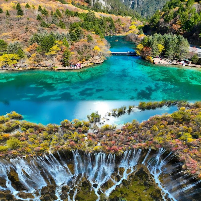 纯玩无购物 四川旅游5天成都九寨沟黄龙景区都江堰2+1豪华保姆车