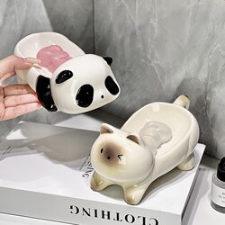 New style high-looking light luxury ceramic soap box without drilling