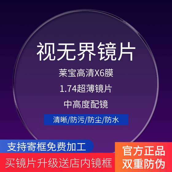 Visual unboundary myopia lens astigmatism height processing customized 1000-1500 degrees 2-piece mirror color change film