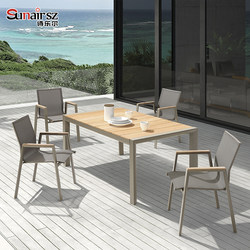 Shiler outdoor table and chairs, courtyard garden outdoor table, open-air balcony leisure table, aluminum alloy waterproof and sun protection