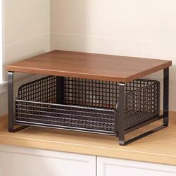 Office Desktop Printer Placement Rack, Drawer-Type Double-Layer Storage Rack, Desktop File Iron Storage Rack