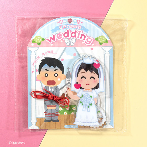 
irasutoya illustration villain couple model men and women acrylic stand winder creative organizing wire routing artifact