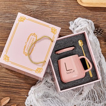 
Ceramic mug, warm cup, gift box, mug set, souvenir cup, lid