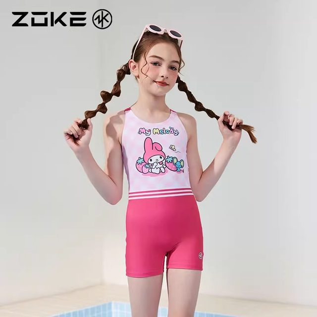 
zoke/zhouke Sanrio children's swimsuit one-piece boxer swimming Melody girls hot spring resort swimsuit