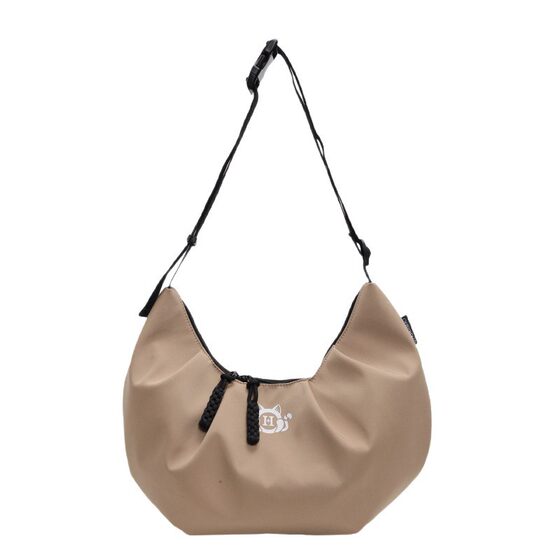 
New pleated large-capacity nylon cloth bag with texture and versatile one-shoulder crossbody bag casual lightweight dumpling bag for women