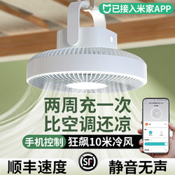 2026 New Model Ceiling Fan, Small Fan for Dormitory Students, Silent USB Charging, Long Battery Life, Outdoor Camping Tent Mosquito Net Dedicated Electric Fan, Small Portable Fan for Bunk Beds, Kitchen Wall-Mounted