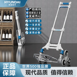 Korean Modern Grocery Shopping Cart, Stair-Climbing Handcart, Portable Folding Trolley, Cargo Transport Cart, Elderly Shopping Cart