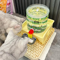 LAOSHU Pet Water Dispenser Without Electricity DIY Automatic Water Dispenser for Cats and Dogs Large Capacity Stainless Steel Water Feeder