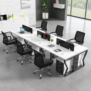 
Office desk 4 people simple and fashionable office furniture 6 people staff card desk staff desk chair combination computer desk