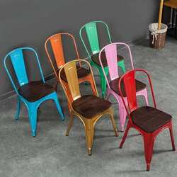Customized iron dining table and chairs, metal back chairs, coffee restaurant iron chairs, bar chairs, industrial chairs, old craftsmanship