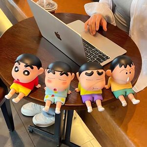 Crayon Shin-shirt mobile phone stand small ornaments creative desktop ornaments lazy mobile phone seat figure seat
