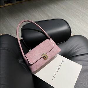 
Women's bag fashion new trendy Korean style stone pattern handbag shoulder bag armpit bag handbag crocodile pattern high-end