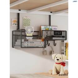 Dormitory Essentials: Wall-Mounted Storage Rack, Bedside Hanging Basket, Wall Hanging Basket for Bunk Beds, Dormitory Storage Basket, No Drilling Required