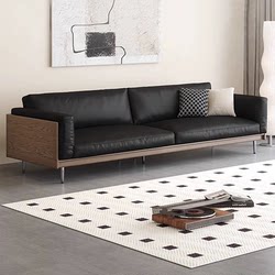 Office Sofa Simple Modern Coffee Table Combination Leather Rest Area Reception Business Reception Negotiation Office Sofa