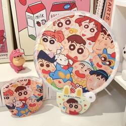 Reflective Fan Crayon Shin-Chan Foldable Selfie Portable Mini Cute Summer Portable Round Fan