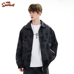 
THE SIMPSONS The Simpsons full-print cotton coat 2026 new spring season couple loose stand-up collar jacket