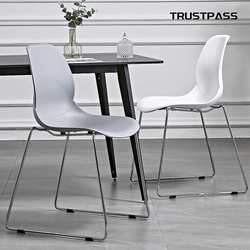 Nordic simple iron dining chair creative chair bar cafe restaurant designer chair desk chair stackable