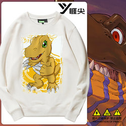 Digimon Collaboration Men's Sweatshirt Crew Neck Spring and Autumn Agumon Battlegreymon Anime Children's Jacket Clothing