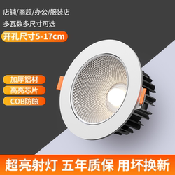 Led Spotlight Ceiling Light for Home Use, Embedded Lighting for Clothing Stores, Background Wall Cob 2inch 5inch Spotlight
