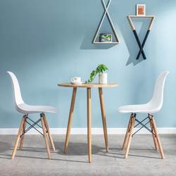 Balcony small table and chairs modern simple Nordic small round table home negotiation table and chair combination milk tea coffee shop small table
