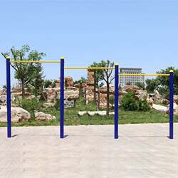 Directly from the Manufacturer: Underground Three-Bar Pull-Up Station, School Sports Equipment, Pull-Up Bar, Outdoor Community Wooden Pull-Up Bar