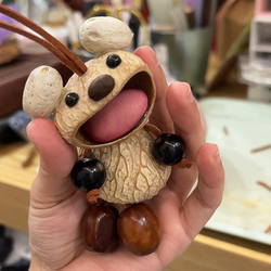 Bean Pod Doll Pendant, Fruit Shell Plant Wind Chime, Healing Bag Pendant, Creative Gift, Keychain Decoration, Car Hanging Ornament