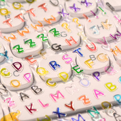 English Alphabet and Number Stickers, 3D Face Stickers, Waterproof Classification Labels, Water Cup Keyboard 26 English Alphabet Stickers, Nail Art Transparent ins Style Decorative Phone Stickers, Back Cover Stickers