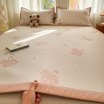 
Category A maternal and infant grade icedoudou mat three-piece set summer ice silk mat student dormitory single summer children's mat