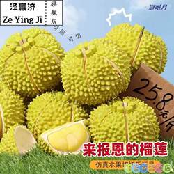 Peelable Realistic Hand-Tearable Durian Stress-Relief Cutting Toy for Babies to Cut Fruits and Vegetables, Children's Pretend Play Kitchen