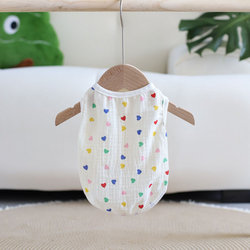 Dog Clothes, Summer Breathable and Anti-Shedding Cat Clothes, Small Size Dogs, Puppies, Pure Cotton Pet Clothes