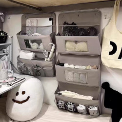 Bedside Storage Rack, Wall-Mounted Storage Bag for Phones and Clothes, Hanging Basket for Upper Bunk, Dormitory Essentials