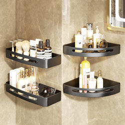 Bathroom rack triangle punch-free bath bathroom toilet hand wash basin wall hanging storage
