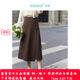 Inman French commuting skirt for women new high-waist irregular slim fit mid-length A-line skirt 18332156
