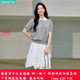 Inman 2025 summer women's new irregular petal skirt with Ouruo style flowing chiffon tulle skirt