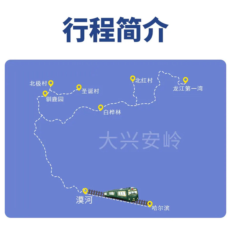 飞猪冬游滑雪驯鹿4人SUV团漠河北极村哈尔滨东北旅游5天4晚跟团游