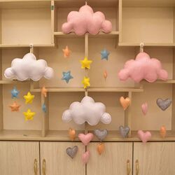 Leyouyou cloud stars room decoration dormitory photo wall hangings children's room tent three-dimensional decorative pendant