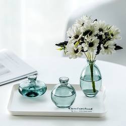 Internet Celebrity (Three-Piece Set) Light Luxury Mini Vase Set Crafts Desktop Transparent Hydroponic Flowers Living Room Decoration