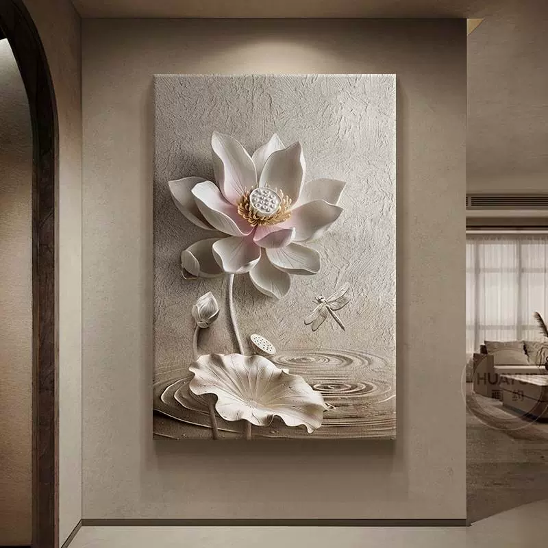 ※純粋な手描きの絵画 花 応接間掛画 玄関飾り 廊下壁画6 極美品 純粋な手描きの絵画 花 応接間掛画 玄関飾り 廊下壁画