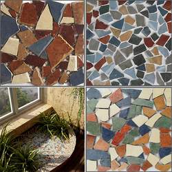 Handmade Art Mosaic Pieces, American-Style Washbasin, Bathroom, Random Mosaic Fish Pond Landscape, Outdoor Garden Tiles