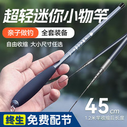 Small Fishing Rod Set, Minnow Rod, Children's Fishing Rod, Complete Set, Short Section, Mini Stream Rod, Ultra-Light, Ultra-Fine Hand Rod