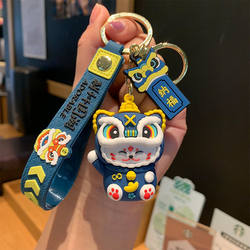 Chinese Style Lion Dance Keychain Car Key Pendant for Men, Exquisite and Cute for Women, Backpack Decoration, Couple Keychain