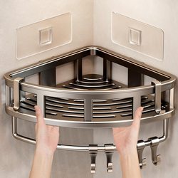 Bathroom Storage Rack Without Punching Toilet Sink Corner Wall Hanging Storage Artifact Toilet Bathroom Tripod