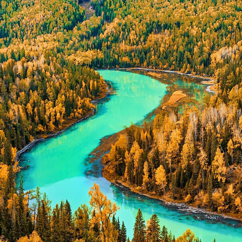 冬季滑雪新疆旅游小团阿勒泰喀纳斯禾木五彩滩6天5晚跟团游飞猪行