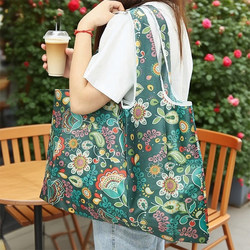 Foldable Supermarket Portable Shopping Bag, Thickened Large Grocery Bag, Large Capacity Eco-Friendly Tote Bag, Waterproof