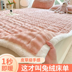 Japanese Quality Rabbit Fur Milk Velvet Mattress Anti-Static Home Bedroom Soft Pad Thickened Warm Dormitory Student