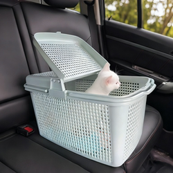 Airline-Approved Cat Carrier, Breathable, Portable, Large Space Cat Bag, Car-Mounted Cat Nest, Small and Medium-Sized Dog Car Bed